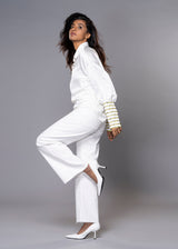 CUFF-ME-YELLOW WHITE SHIRT - Sample Sale