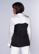 SYMMETRY WHITE BLACK BLOCK SHIRT - Sample Sale