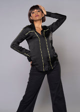 GOLDEN BLAZE BLACK SHIRT - Sample Sale