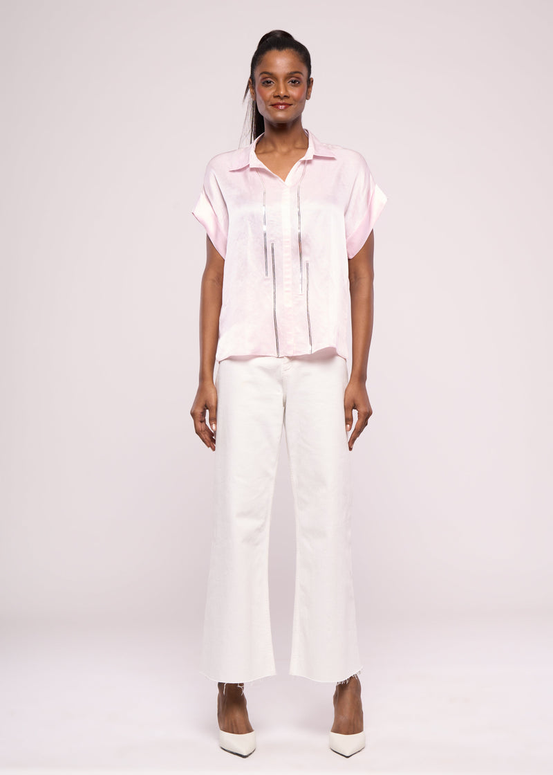 SILLY SILVER BABY PINK SHIRT - Sample Sale