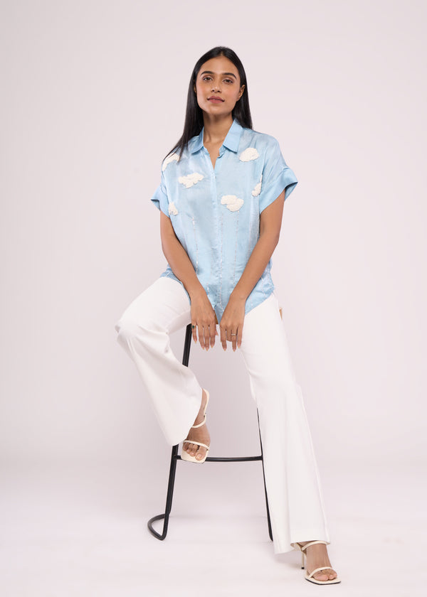 ON CLOUD 9 BLUE SHIRT - Sample Sal