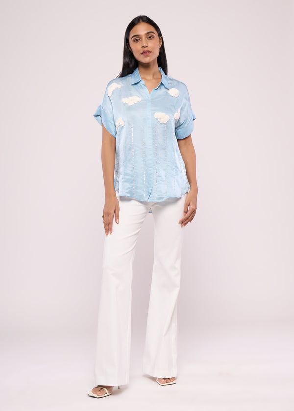 ON CLOUD 9 BLUE SHIRT - Sample Sal
