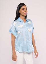 ON CLOUD 9 BLUE SHIRT - Sample Sal