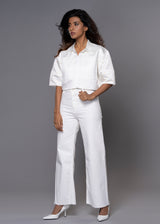 STARRY WHITE CROP JACKET