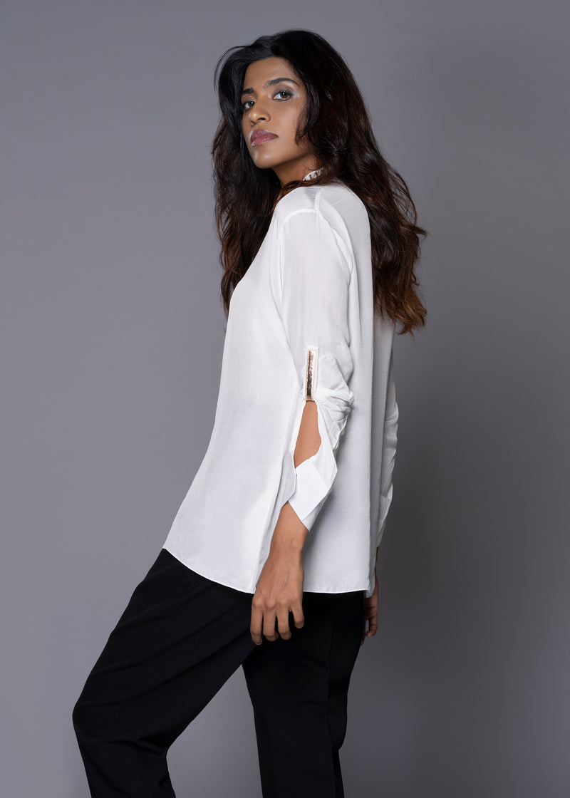 AMBIVERT WHITE SHIRT