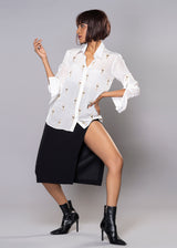 WINE GLASS WHITE SHIRT