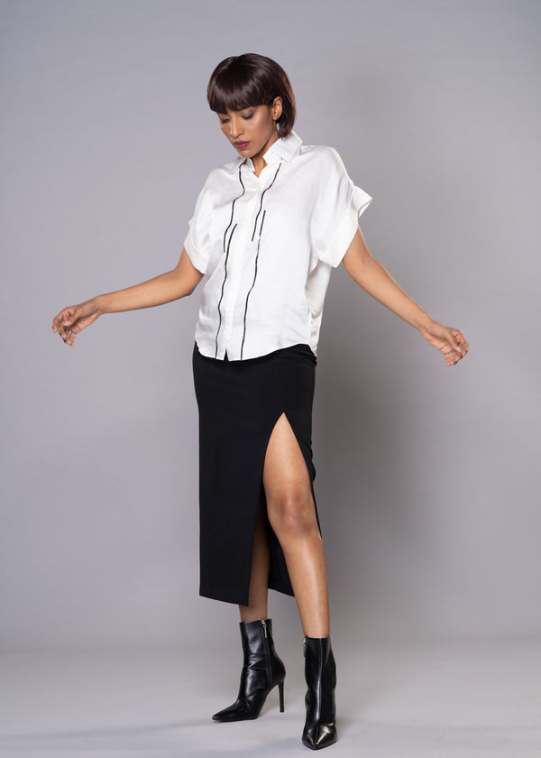 SILLY SILVER WHITE SHIRT