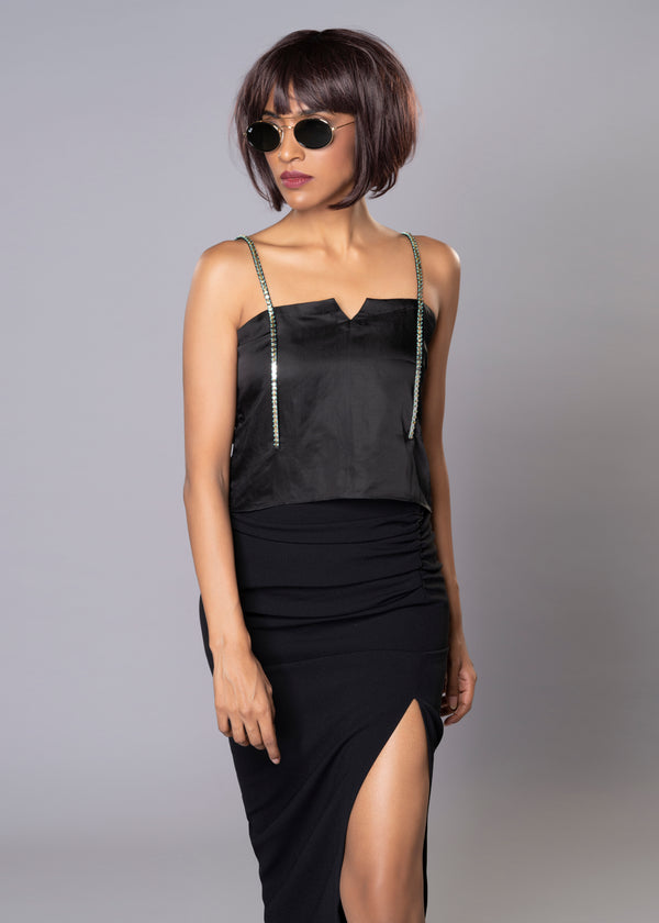 FIESTY BLACK TANK TOP