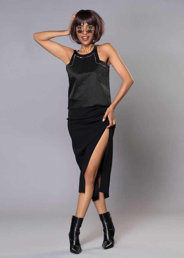 REBEL BLACK TANK TOP