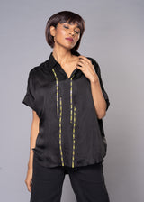 GOLDEN GLEAM BLACK SHIRT