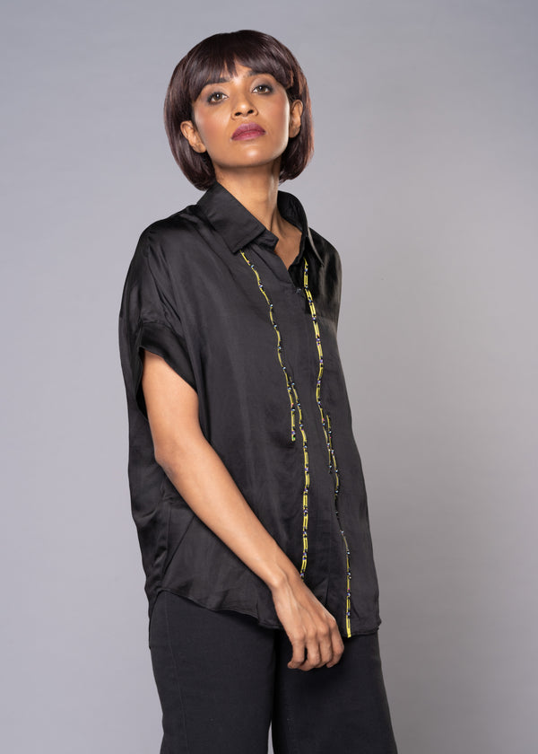 GOLDEN GLEAM BLACK SHIRT
