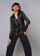 GOLDEN BLAZE BLACK SHIRT