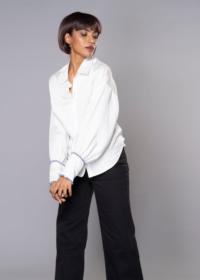 FLUTTERY WHITE SHIRT