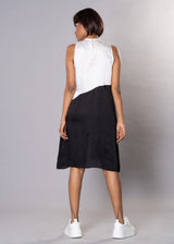 SHADOW WHITE BLACK BLOCK DRESS