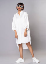 STARRY WHITE SHIRT DRESS