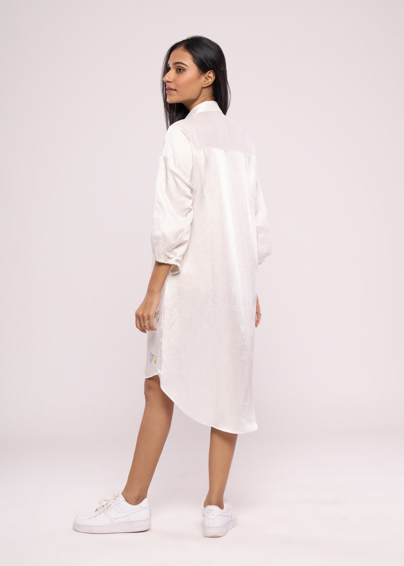 SKYLINE WHITE SHIRT DRESS
