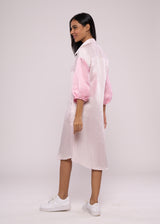 SILLY SILVER PINK BLOCK SHIRT DRESS