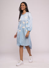 ON CLOUD 9 BLUE SHIRT DRESS