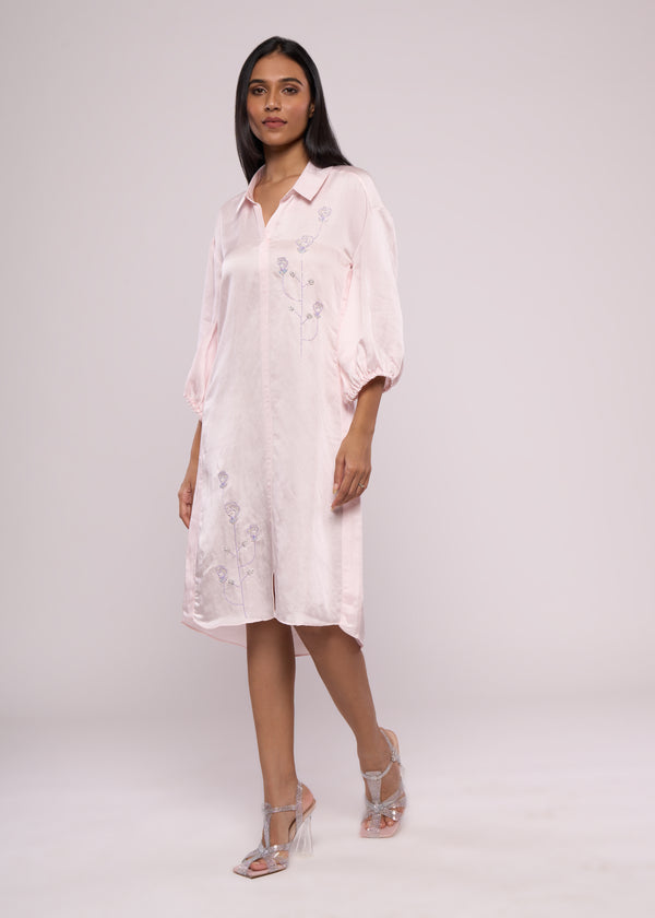 TULIP BABY PINK SHIRT DRESS
