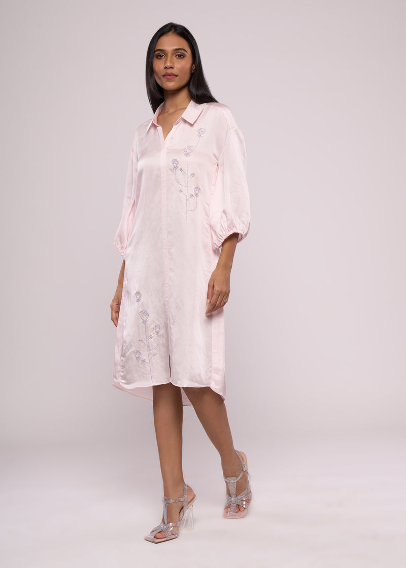 TULIP BABY PINK SHIRT DRESS