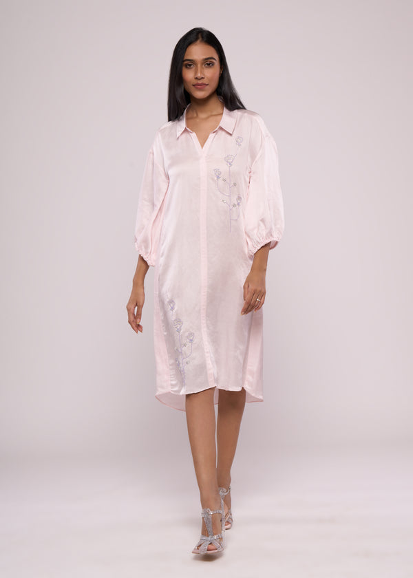 TULIP BABY PINK SHIRT DRESS