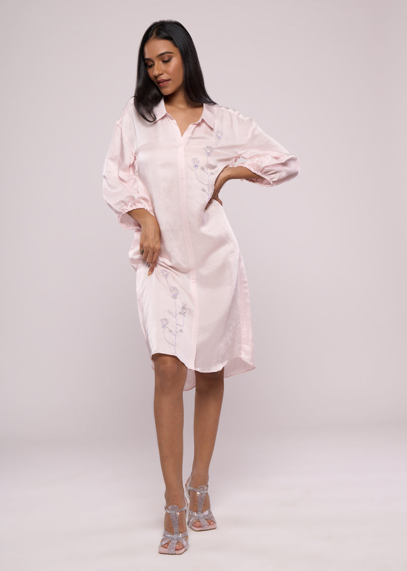 TULIP BABY PINK SHIRT DRESS
