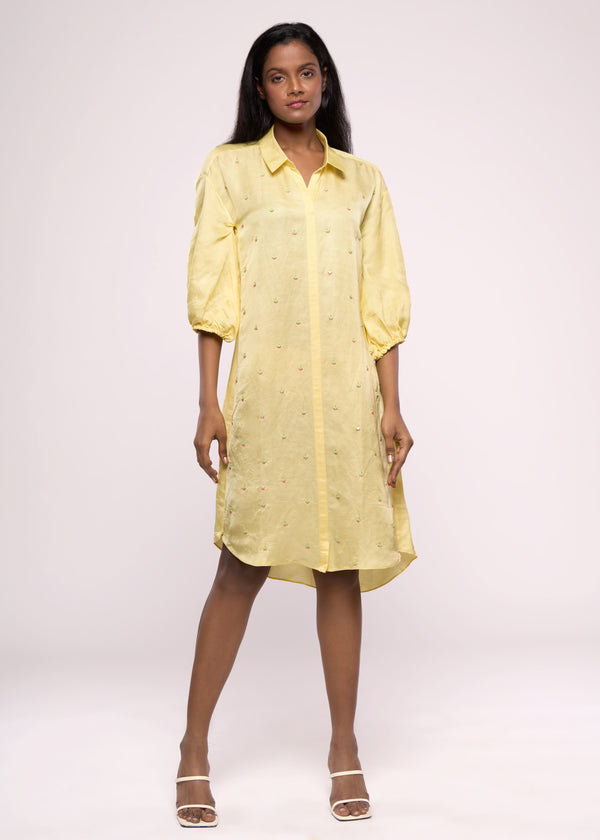 DOLL YELLOW SHIRT DRESS