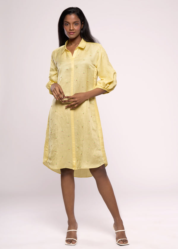 DOLL YELLOW SHIRT DRESS