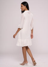 WINE GLASS WHITE SHIRT DRESS