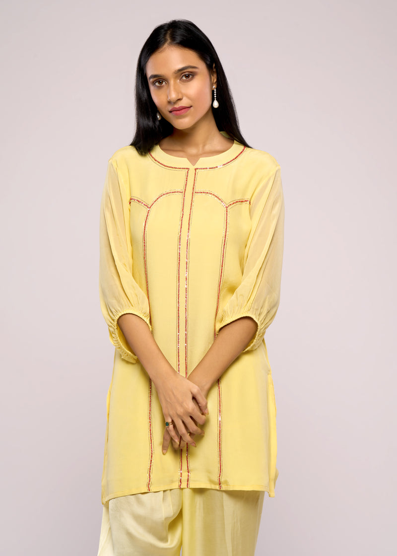 HERITAGE YELLOW KURTA SET