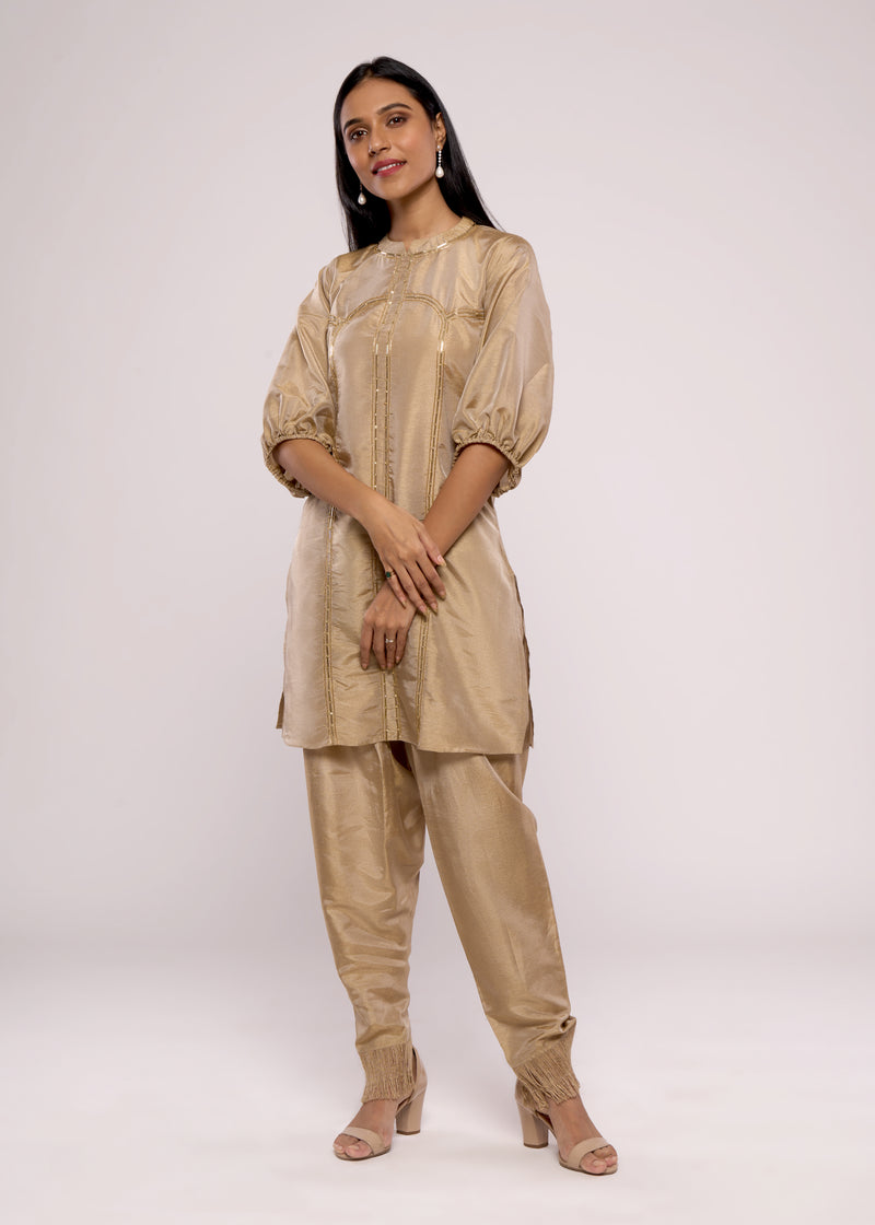 HERITAGE GOLD KURTA SET