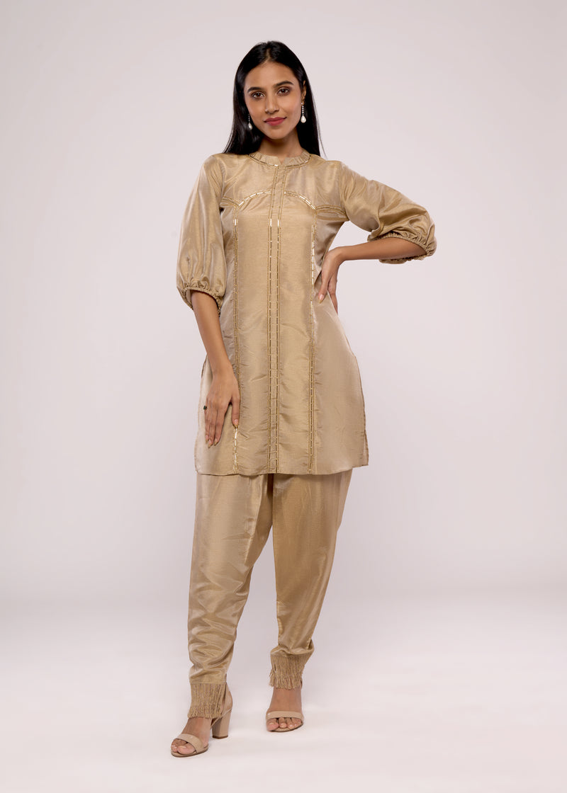 HERITAGE GOLD KURTA SET