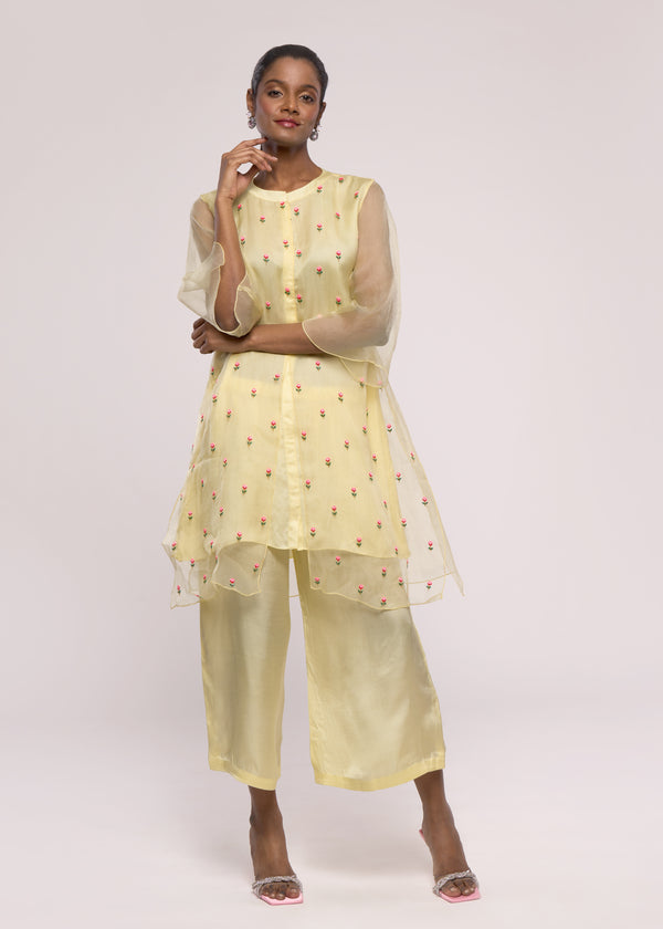 ROSE YELLOW KURTA SET