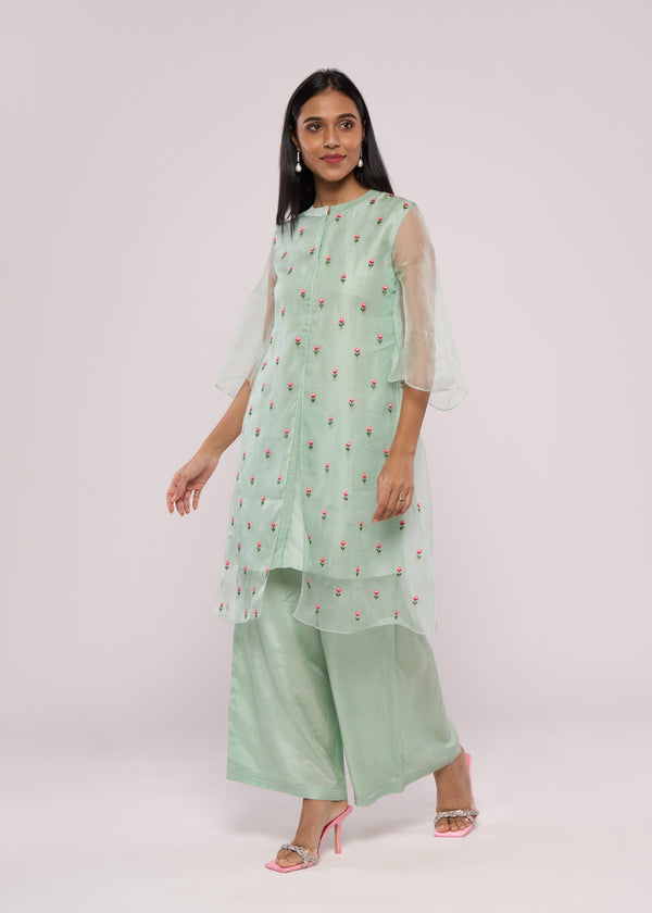 ROSE GREEN KURTA SET