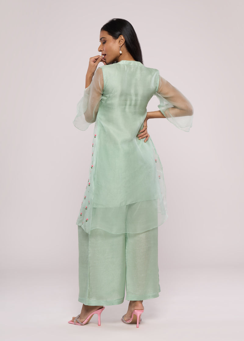 ROSE GREEN KURTA SET