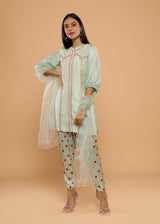 HERITAGE GREEN KURTA SET