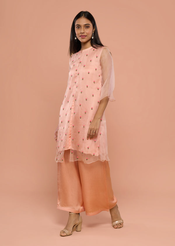 ROSE PEACH KURTA SET
