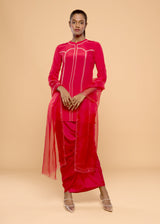 HERITAGE RED KURTA SET