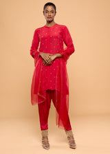 DELTA RED KURTA SET
