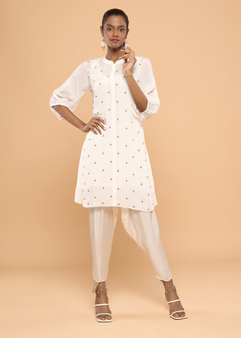 DELTA CREAMY WHITE KURTA SET