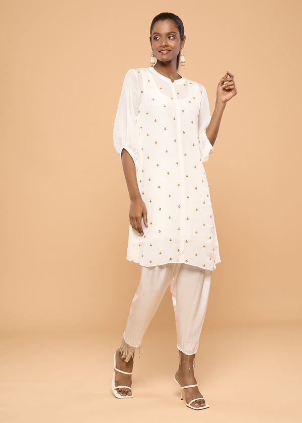 DELTA CREAMY WHITE KURTA SET