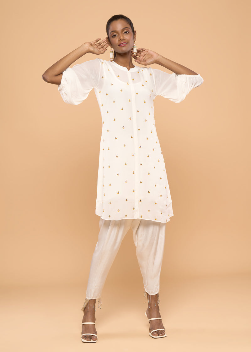 DELTA CREAMY WHITE KURTA SET