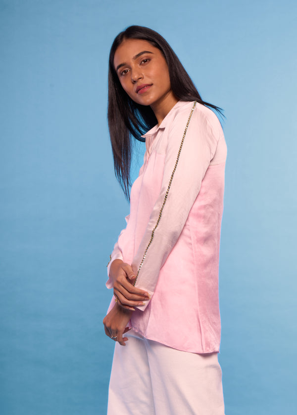 SYMMETRY PINK BLOCK SHIRT