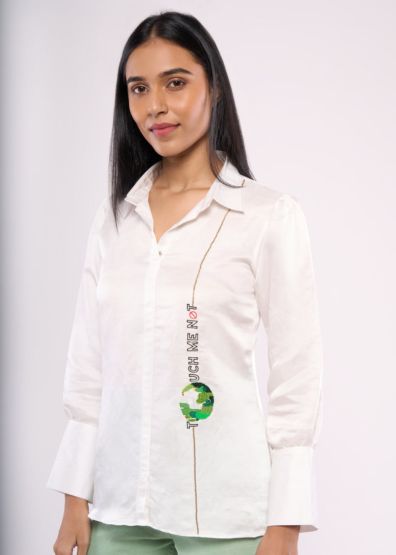 TOUCH ME NOT WHITE SHIRT