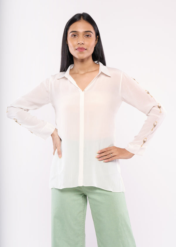 WINE GLASS WHITE SHIRT