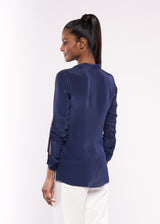 WINE GLASS BLUE SHIRT