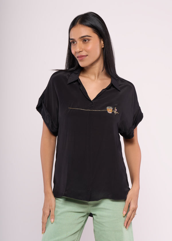 COFFEE BLACK SHIRT