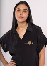 COFFEE BLACK SHIRT