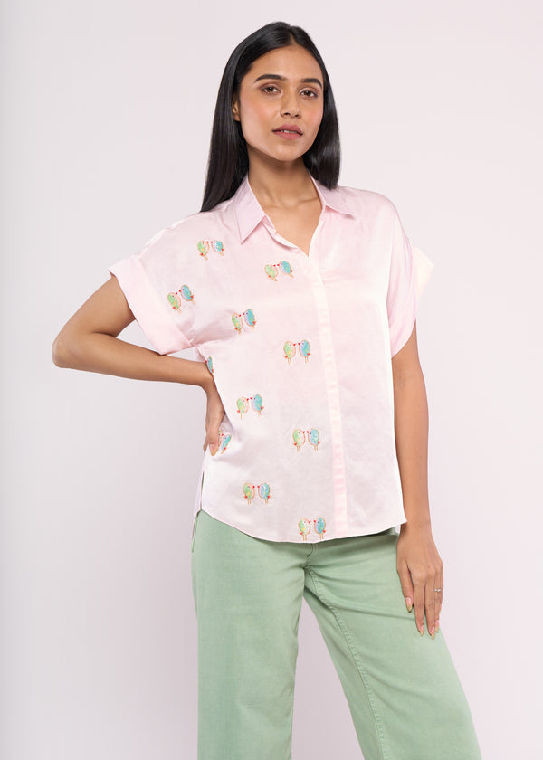 LOVEBIRD BABY PINK SHIRT