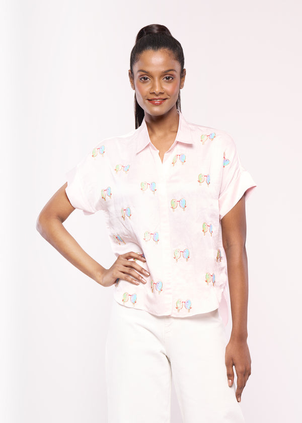 LOVEBIRD BABY PINK SHIRT